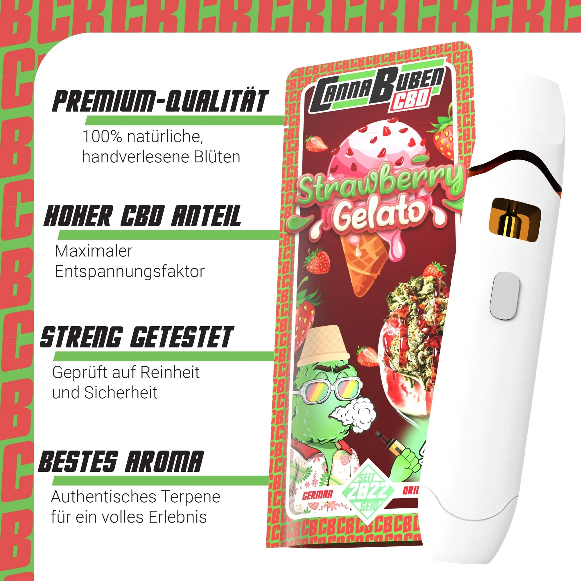 Strawberry Gelato - CBD Vape 4