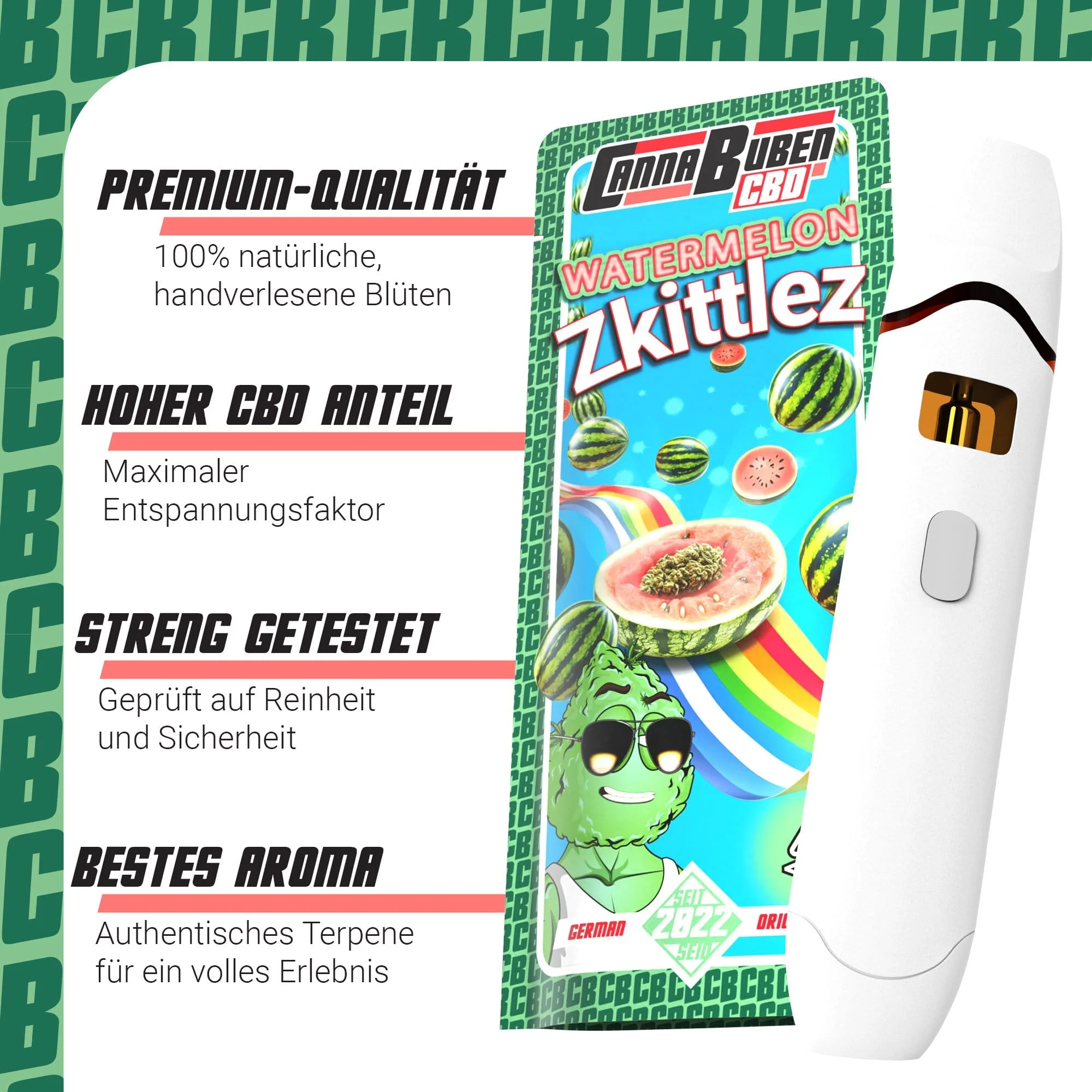 Watermelon Zkittlez - CBD Vape 4