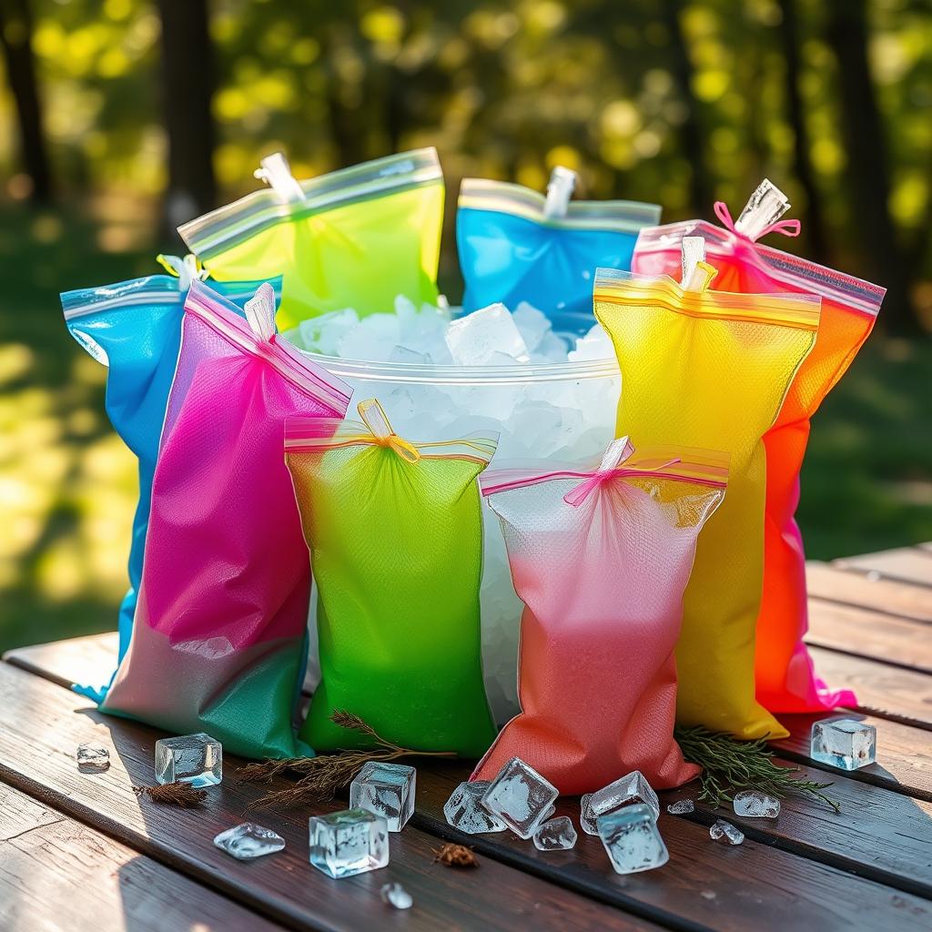 bubble bags mit eimer